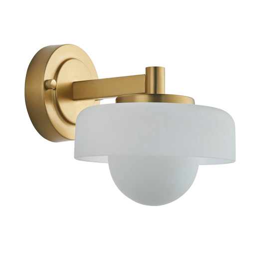 Boss Wall Light Brushed Aged Brass – Brass