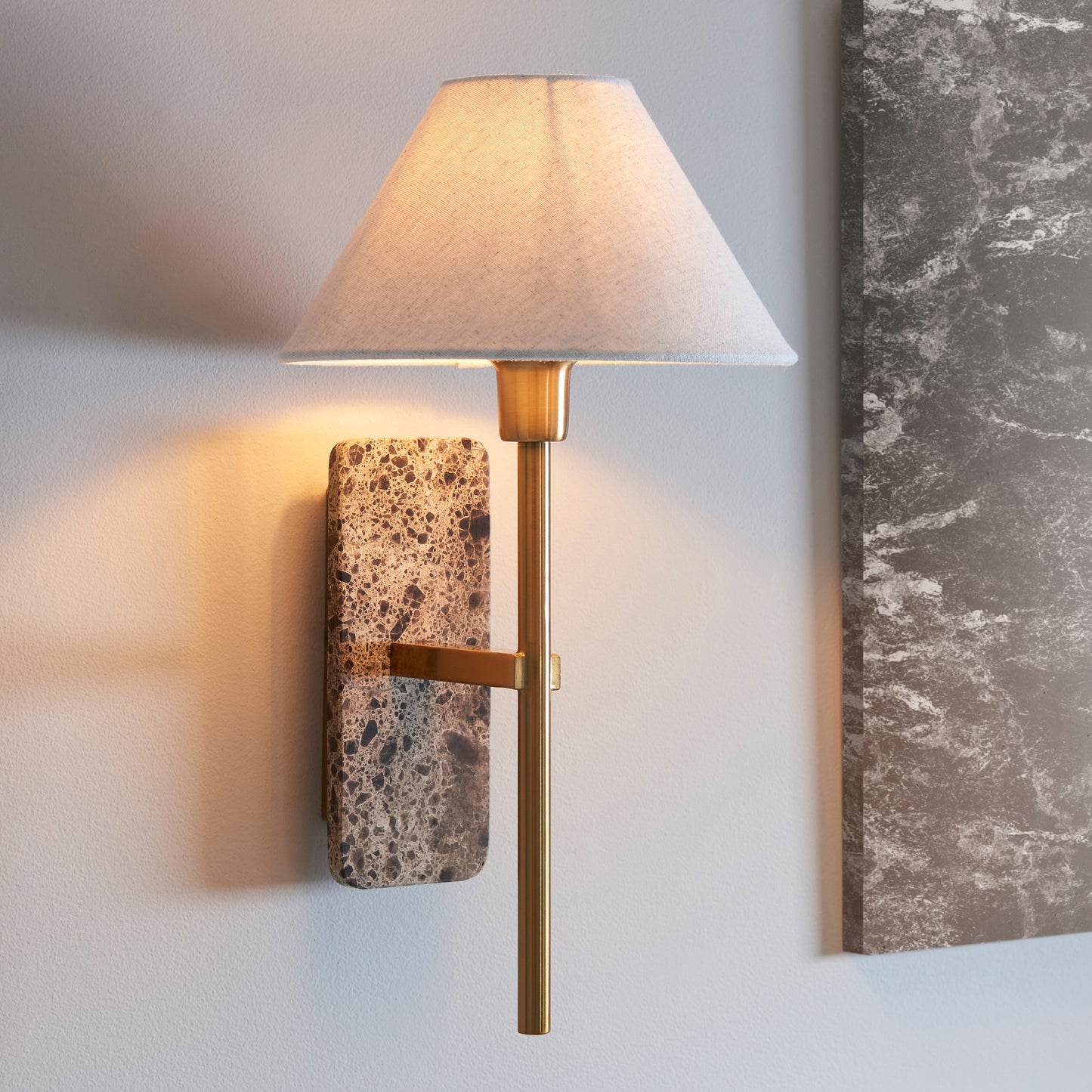 Faro Wall Light Dark Brown Emperador Marble – Brown
