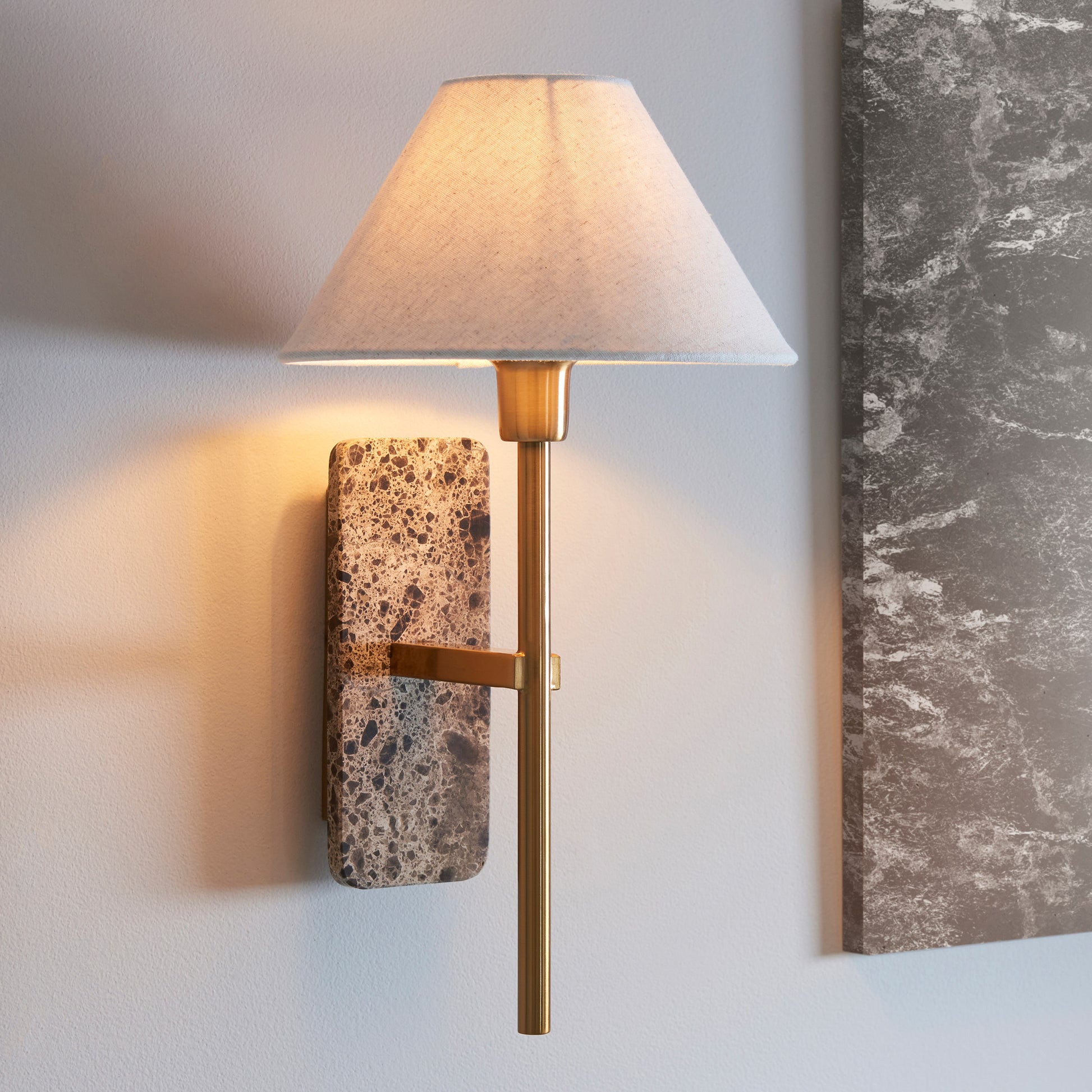 Faro Wall Light Dark Brown Emperador Marble – Brown