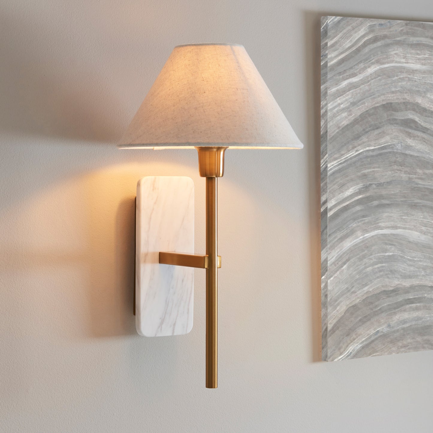 Faro Wall Light White Volakas Marble – White