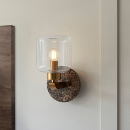 Travi Wall Light Dark Brown Emperador Marble – Brown