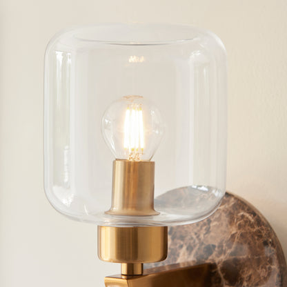 Travi Wall Light Dark Brown Emperador Marble – Brown
