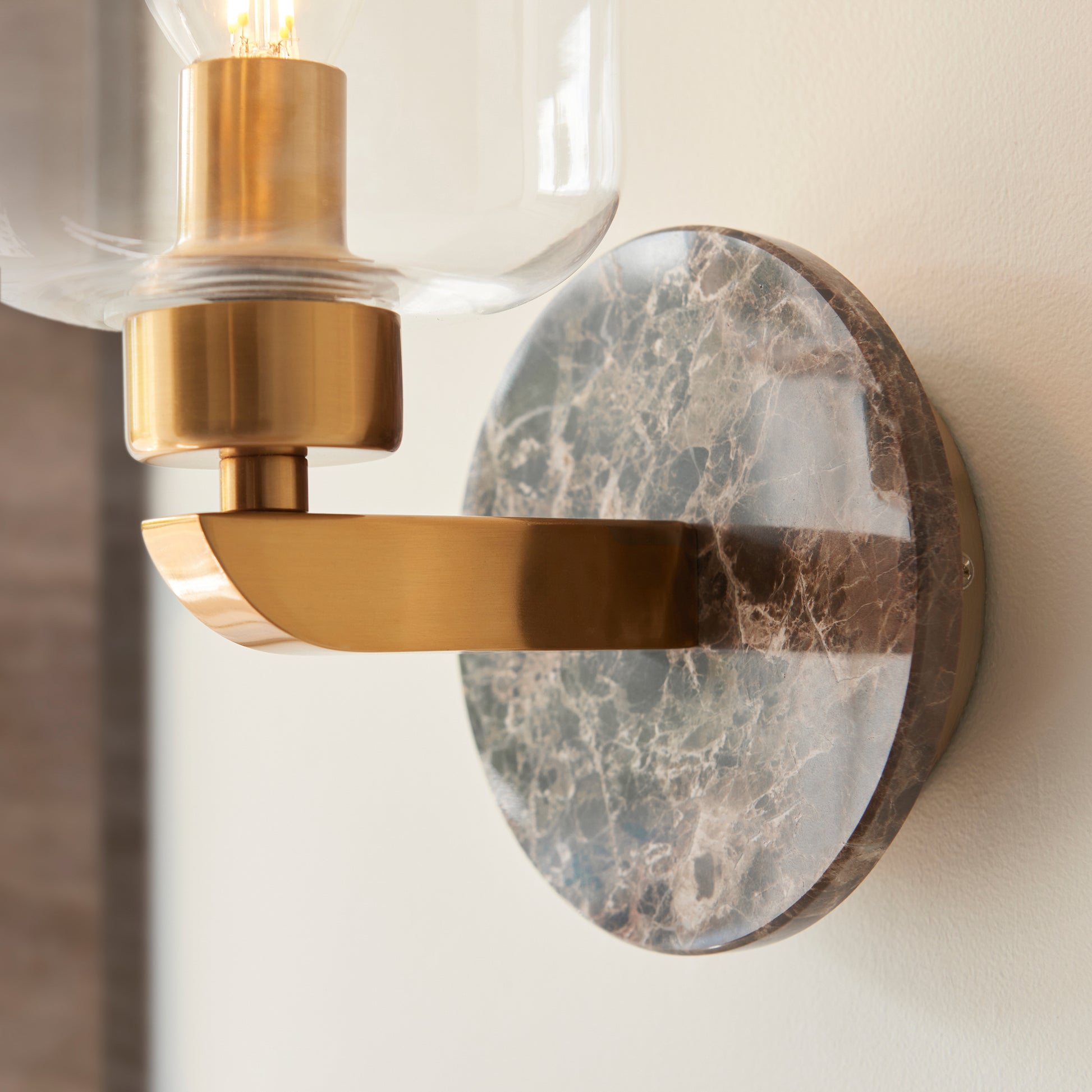 Travi Wall Light Dark Brown Emperador Marble – Brown