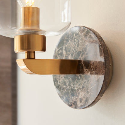 Travi Wall Light Dark Brown Emperador Marble – Brown