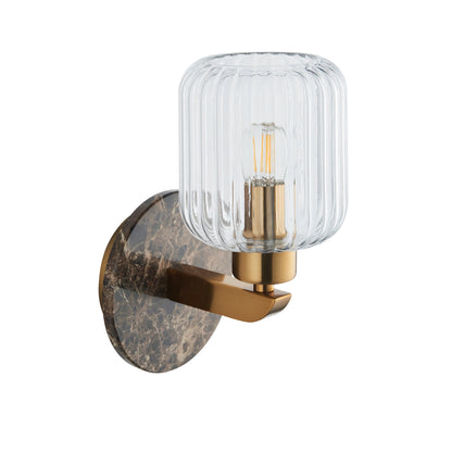 Travi Ribbed Wall Light Drk Brown Emperador Marble – Brown