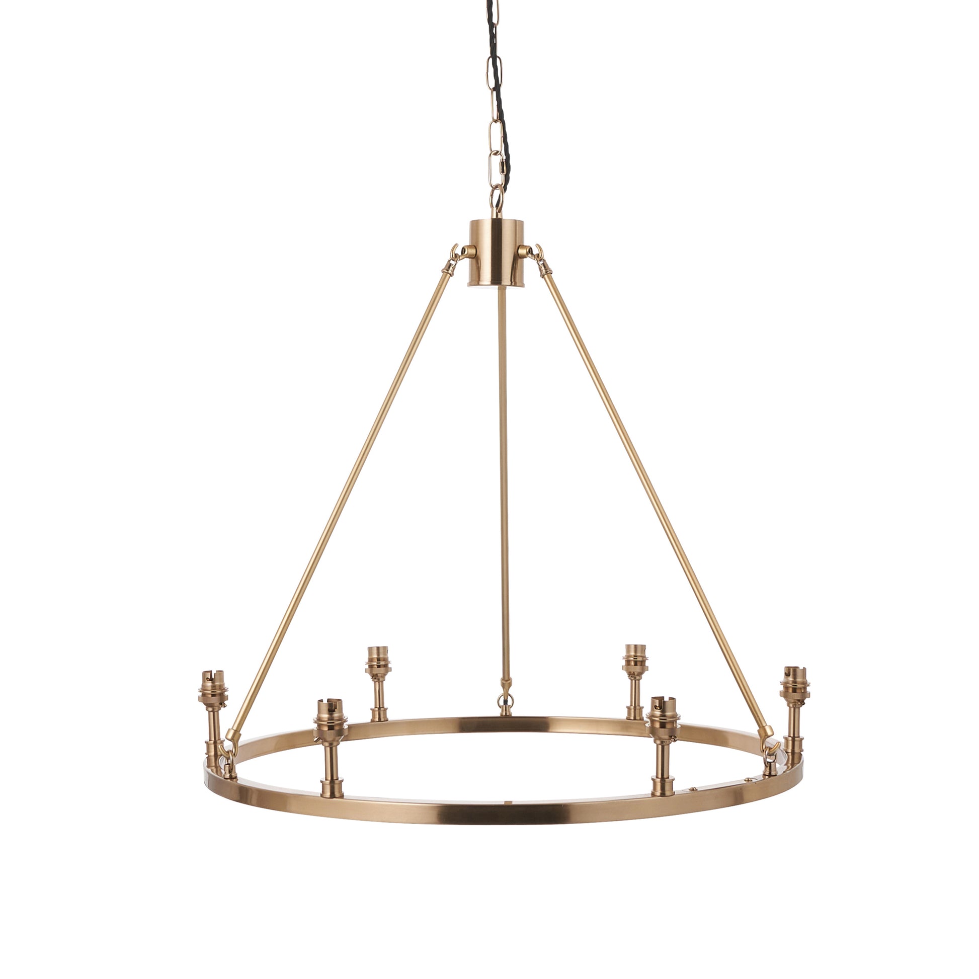 Chester 6 Pendant Light Fitting Aged Brass – Brass