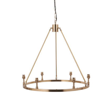 Chester 6 Pendant Light Fitting Aged Brass – Brass