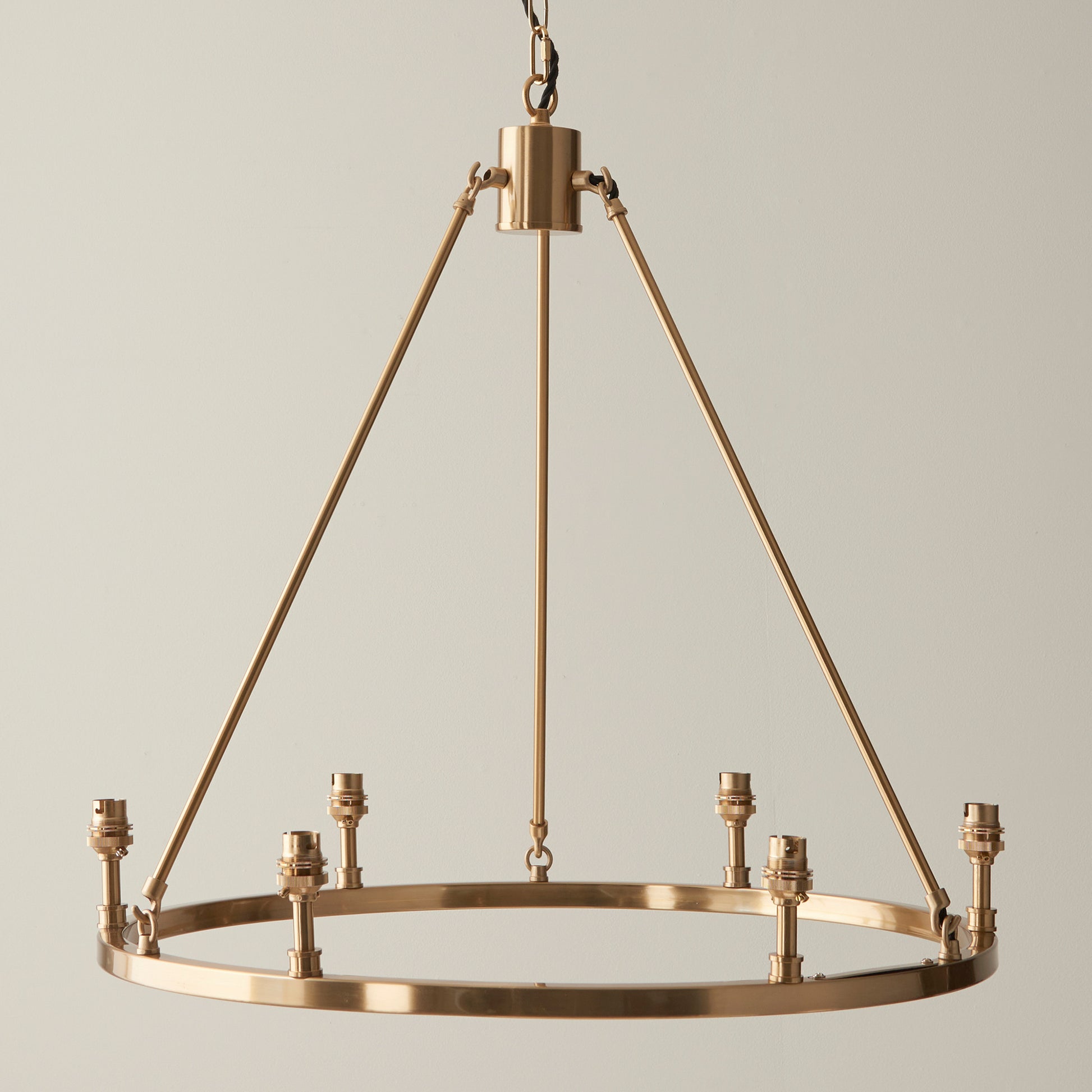 Chester 6 Pendant Light Fitting Aged Brass – Brass