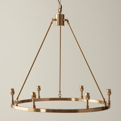 Chester 6 Pendant Light Fitting Aged Brass – Brass