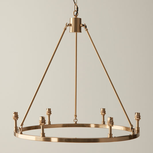 Chester 6 Pendant Light Fitting Aged Brass – Brass