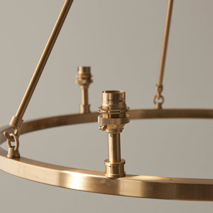 Chester 6 Pendant Light Fitting Aged Brass – Brass