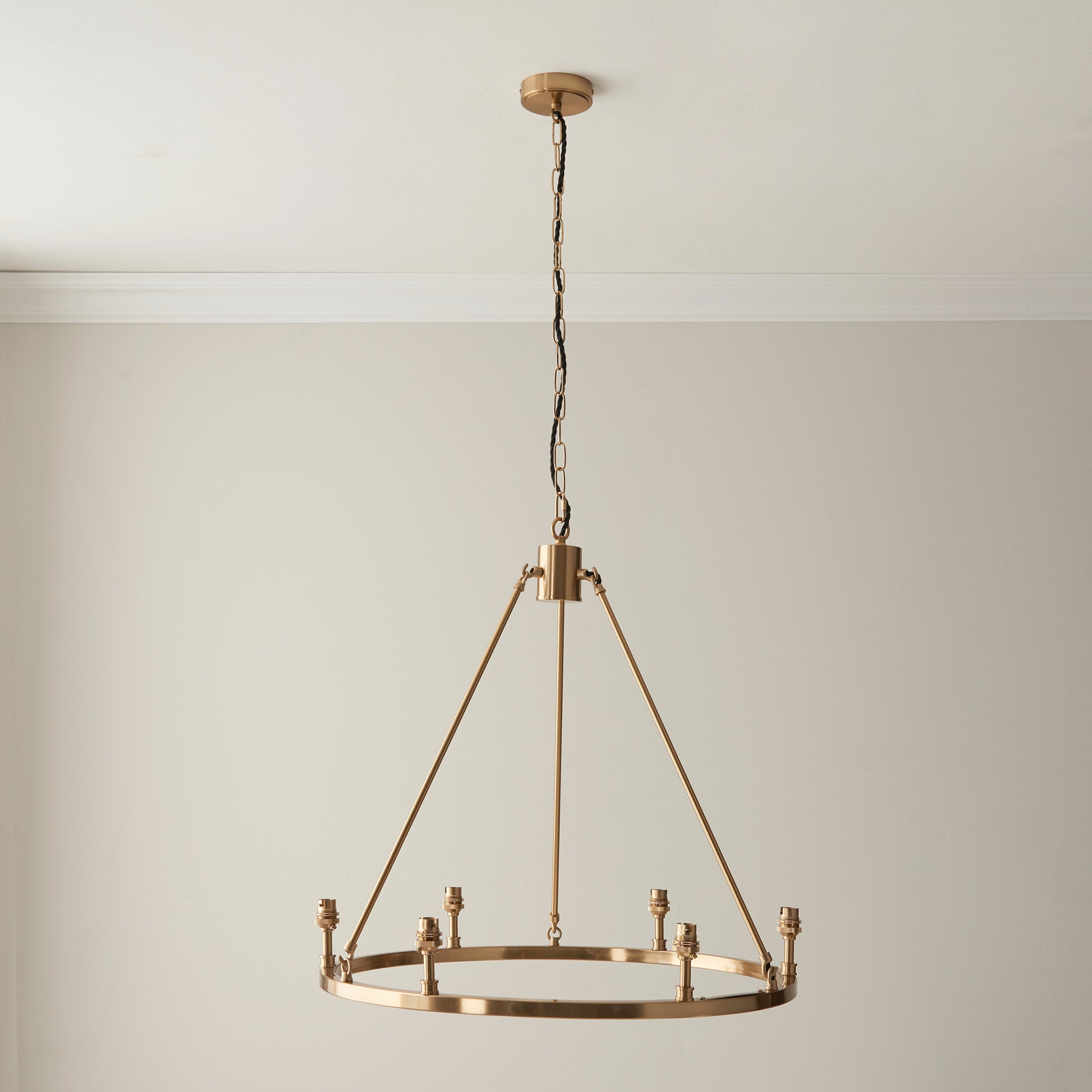 Chester 6 Pendant Light Fitting Aged Brass – Brass