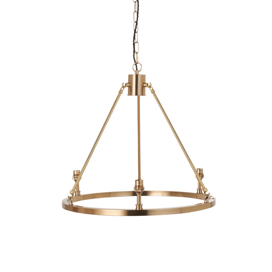Chester 3 Pendant Light Fitting Aged Brass – Brass