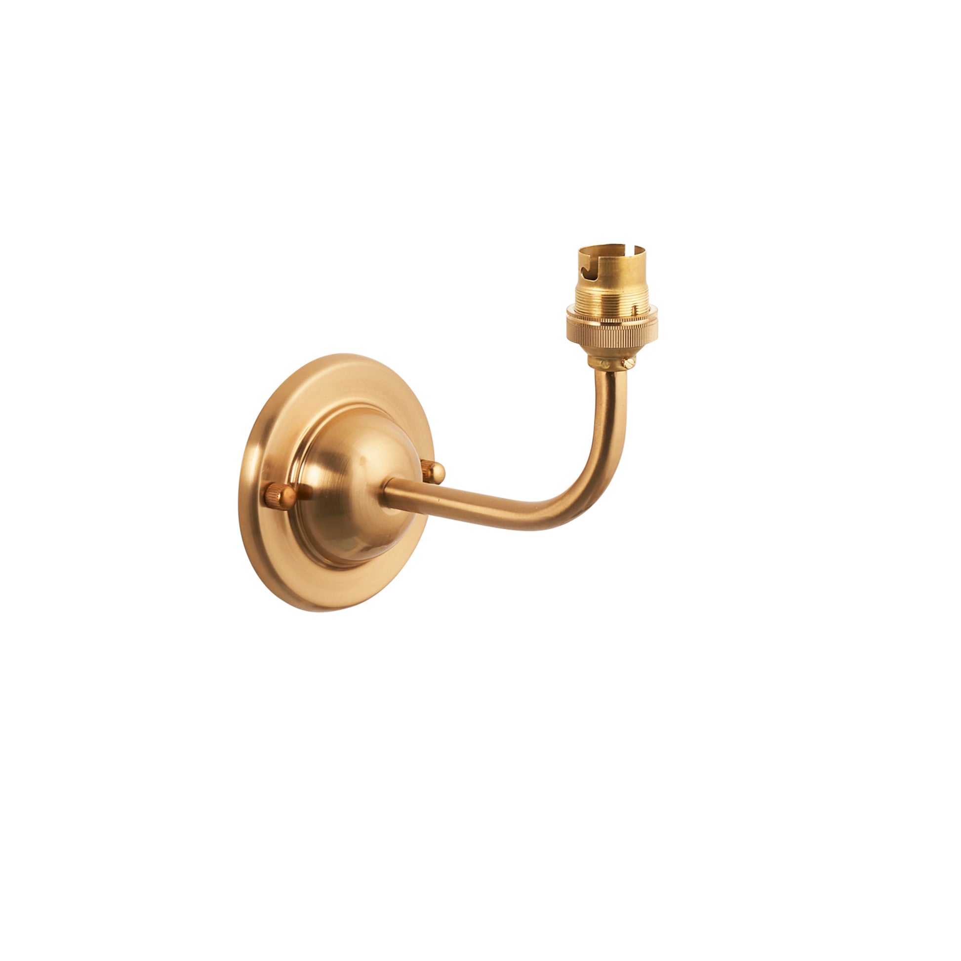 Dome Arc 1 Wall Light Fitting Brushed Aged Brass – Brass