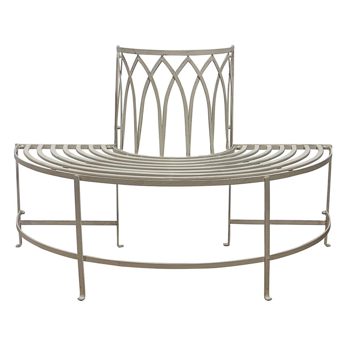 Alberoni Outdoor Tree Bench Seat Gatehouse – White