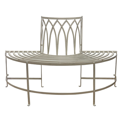 Alberoni Outdoor Tree Bench Seat Gatehouse – White