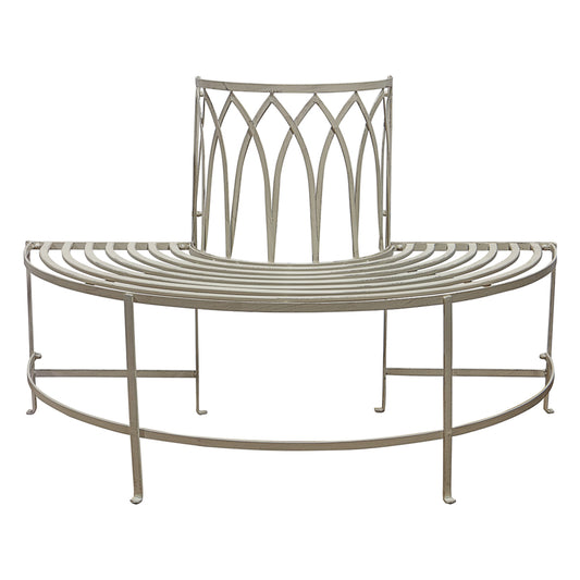 Alberoni Outdoor Tree Bench Seat Gatehouse – White