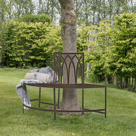 Alberoni Outdoor Tree Bench Seat Ember – Brown