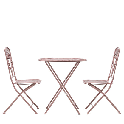 Brindisi 2 Seater Bistro Set Pink