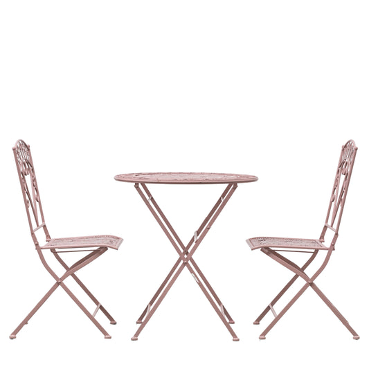 Brindisi 2 Seater Bistro Set Pink