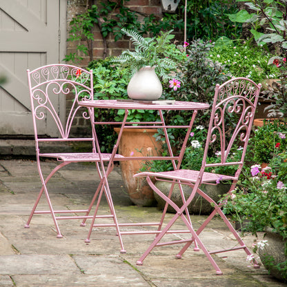 Brindisi 2 Seater Bistro Set Pink