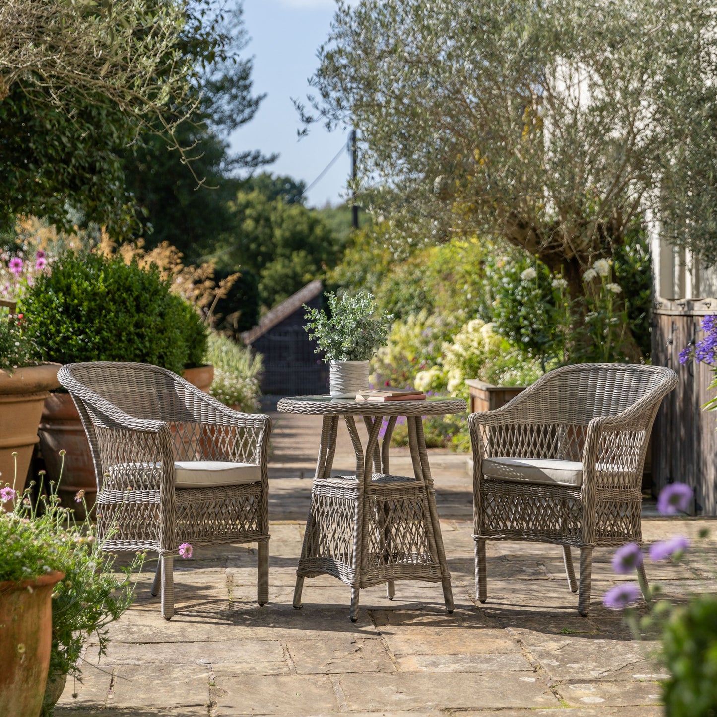 Menton Bistro Set Stone