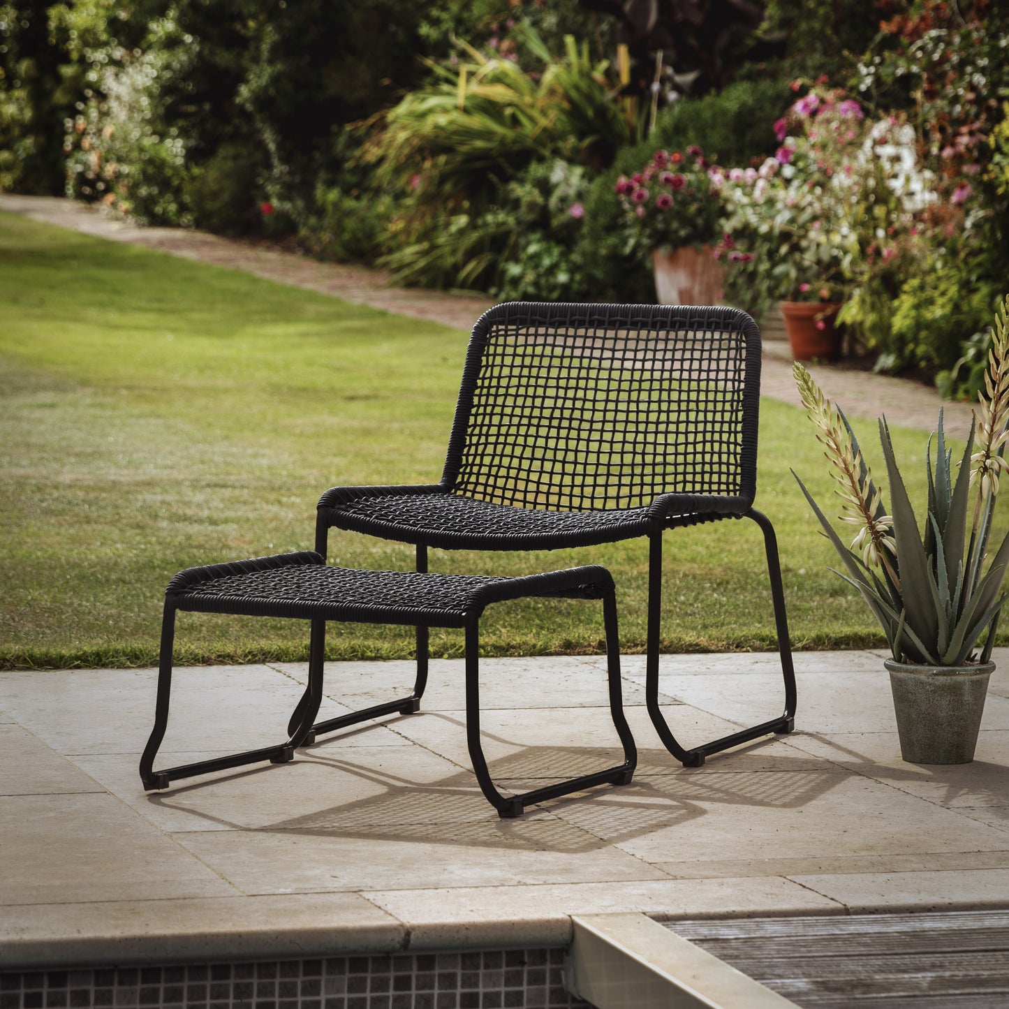Sassano Lounge Chair with Footstool