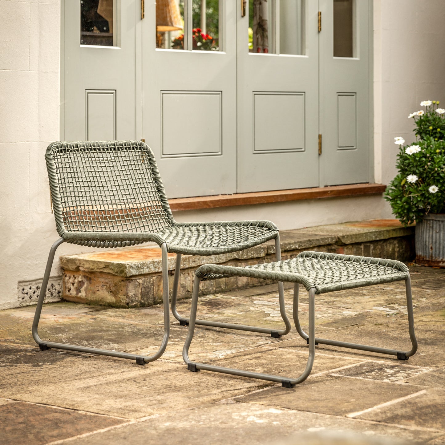 Sassano Lounge Chair with Footstool