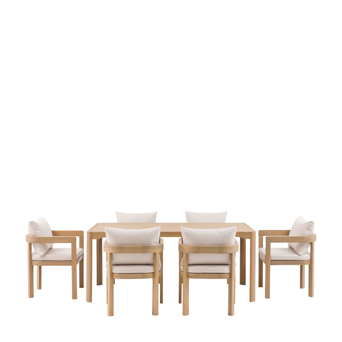 Madeira 6 Seater Dining Set – Natural