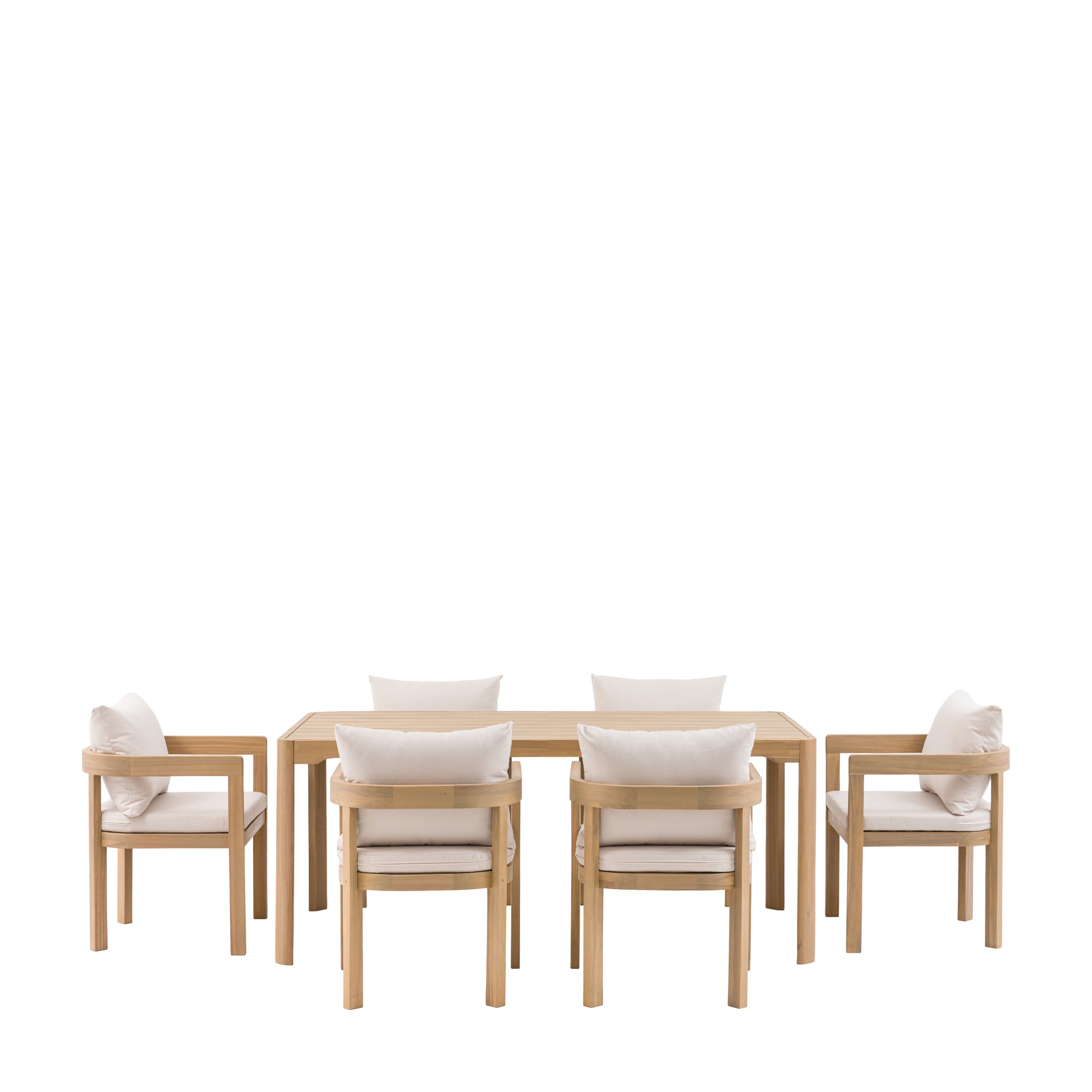 Madeira 6 Seater Dining Set – Natural