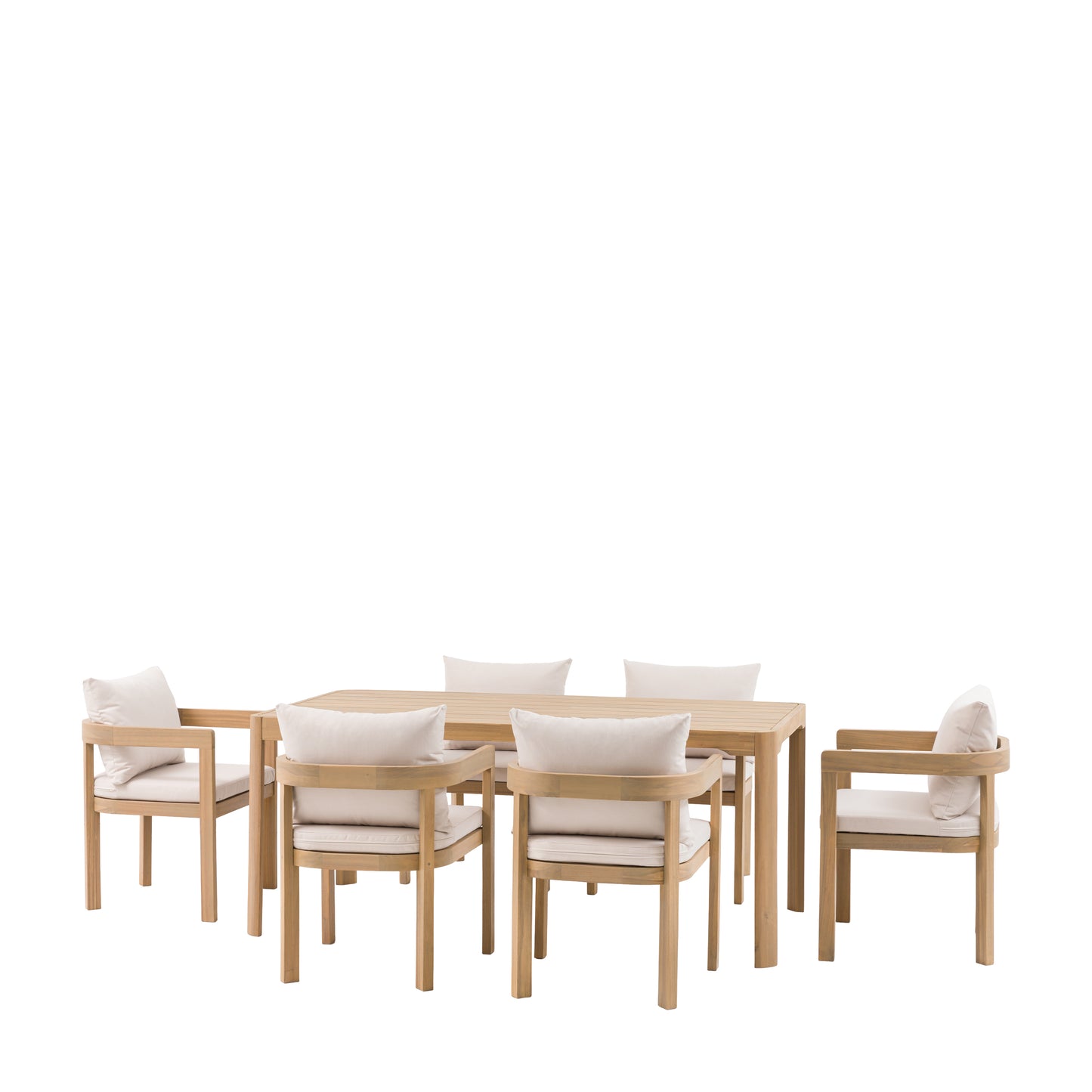 Madeira 6 Seater Dining Set – Natural
