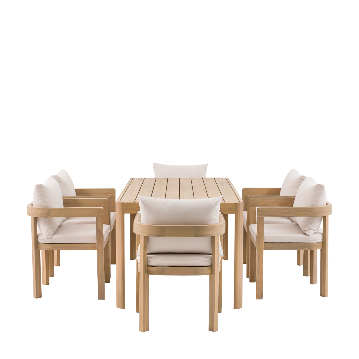 Madeira 6 Seater Dining Set – Natural