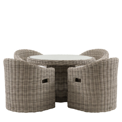 Ragusa 4 Seater Dining Set – Grey