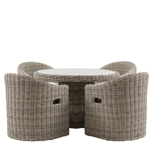 Ragusa 4 Seater Dining Set – Grey
