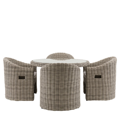 Ragusa 4 Seater Dining Set – Grey