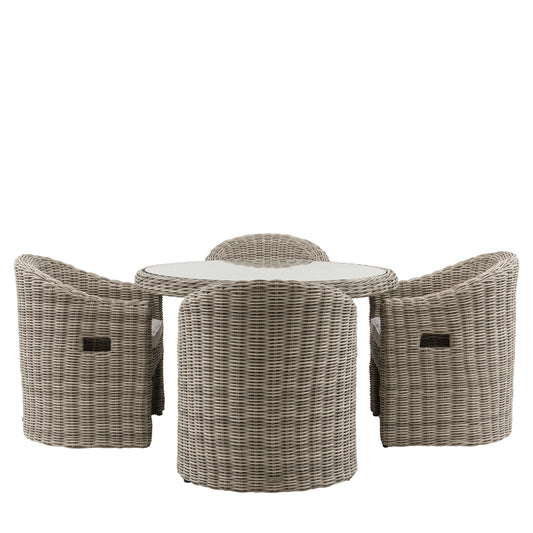 Ragusa 4 Seater Dining Set – Grey