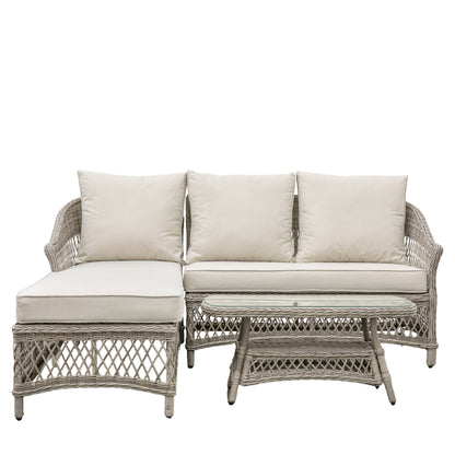 Menton Chaise Set Stone