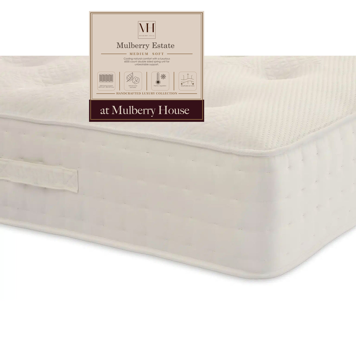 Mulberry Estate mattress — medium-soft — Mulberry House Ballincollig (detail)